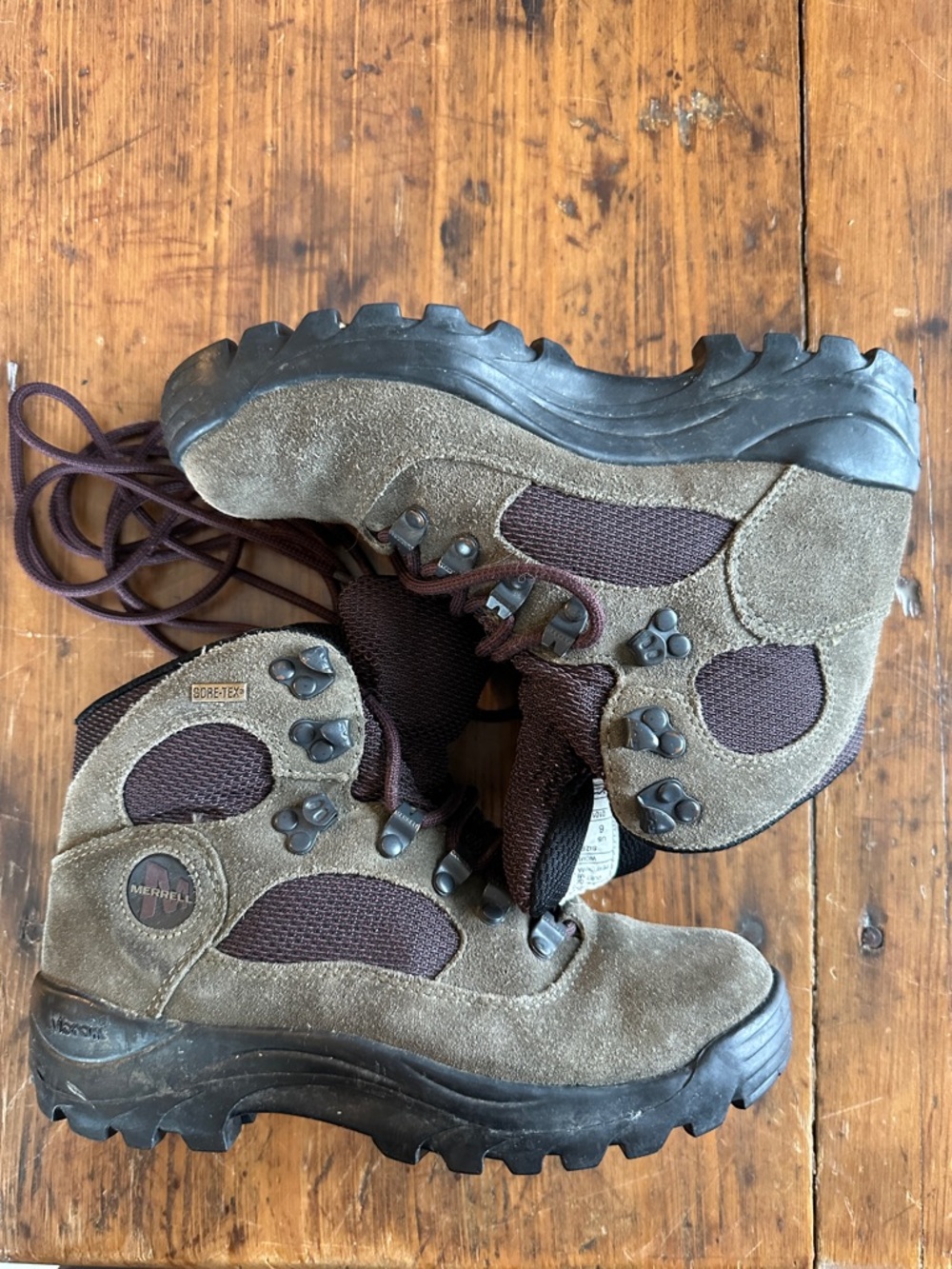 Merrell Brown Suede & Dark Brown Mesh Hiking Boots
